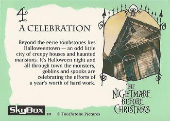 1993 SkyBox The Nightmare Before Christmas #4 A celebration Back