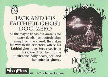 1993 SkyBox The Nightmare Before Christmas #8 Jack and his faithful ghost dog, Zero Back