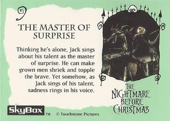 1993 SkyBox The Nightmare Before Christmas #9 The master of surprise Back