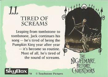 1993 SkyBox The Nightmare Before Christmas #11 Tired of screams Back