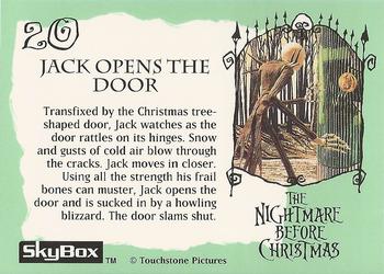 1993 SkyBox The Nightmare Before Christmas #20 Jack opens the door Back