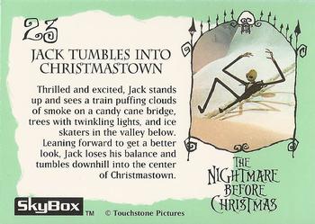 1993 SkyBox The Nightmare Before Christmas #23 Jack tumbles into Christmastown Back