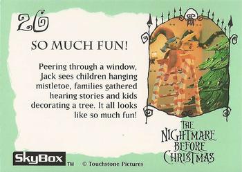 1993 SkyBox The Nightmare Before Christmas #26 So much fun! Back