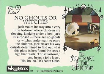 1993 SkyBox The Nightmare Before Christmas #29 No ghouls or witches Back