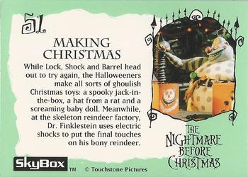 1993 SkyBox The Nightmare Before Christmas #51 Making Christmas Back