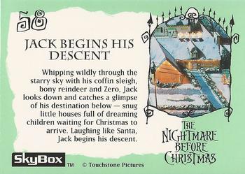1993 SkyBox The Nightmare Before Christmas #58 Jack begins his descent Back