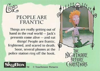 1993 SkyBox The Nightmare Before Christmas #62 People are frantic Back