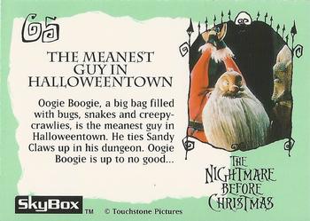 1993 SkyBox The Nightmare Before Christmas #65 The meanest guy in Halloweentown Back