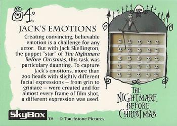 1993 SkyBox The Nightmare Before Christmas #84 Jack's Emotions Back