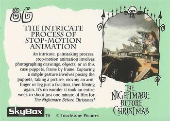 1993 SkyBox The Nightmare Before Christmas #86 The Intricate Process of Stop-Motion Animation Back