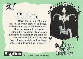 1993 SkyBox The Nightmare Before Christmas #87 Creating Structure Back