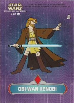 2004 Topps Star Wars: Clone Wars - Die Cut Stickers #2 Obi-Wan Kenobi Front