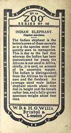 1927 Wills's Zoo #14 Indian Elephant Back