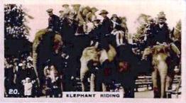 1927 Wills's Zoo #20 Indian Elephant Riding Front