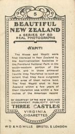 1928 Wills’s Three Castles Beautiful New Zealand #5 Wapiti Back