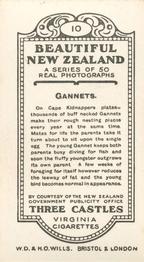 1928 Wills’s Three Castles Beautiful New Zealand #10 Gannets Back