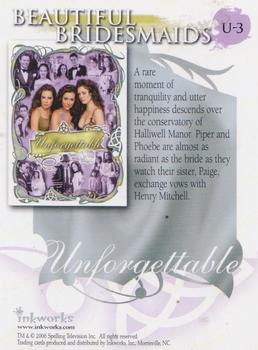 2006 Inkworks Charmed Destiny - Unforgettable Puzzle #U-3 Beautiful Bridesmaids Back