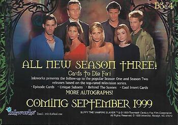 1999 Inkworks Buffy the Vampire Slayer Season 3 - Promos #B3-4 Buffy Back