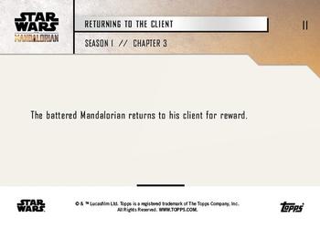 2019 Topps Now Star Wars: The Mandalorian #11 Returning to The Client Back