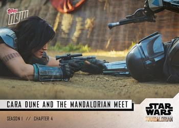 2019 Topps Now Star Wars: The Mandalorian #17 Cara Dune and the Mandalorian Meet Front