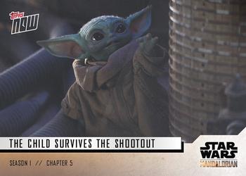 2019 Topps Now Star Wars: The Mandalorian #25 The Child Survives the Shootout Front