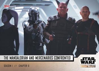 2019 Topps Now Star Wars: The Mandalorian #27 The Mandalorian and Mercenaries Confronted Front