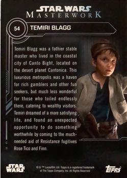 2019 Topps Star Wars Masterwork - Blue #54 Temiri Blagg Back