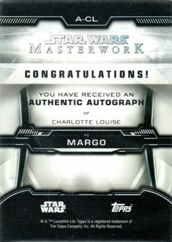 2019 Topps Star Wars Masterwork - Autographs #A-CL Charlotte Louise Back