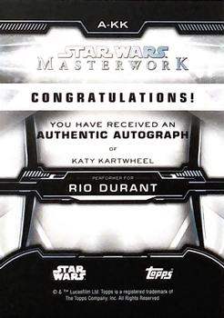 2019 Topps Star Wars Masterwork - Autographs #A-KK Katy Kartwheel Back