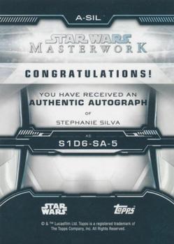 2019 Topps Star Wars Masterwork - Autographs #A-SIL Stephanie Silva Back