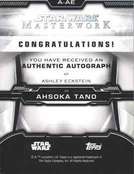 2019 Topps Star Wars Masterwork - Autographs #A-AE Ashley Eckstein Back