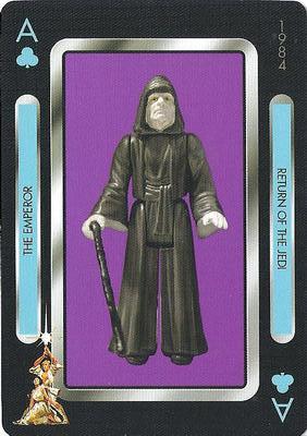 2019 NMR Distribution Star Wars Vintage Kenner Action Figures Playing Cards #A♣ The Emperor Front