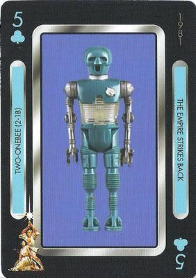 2019 NMR Distribution Star Wars Vintage Kenner Action Figures Playing Cards #5♣ 2-1B Front