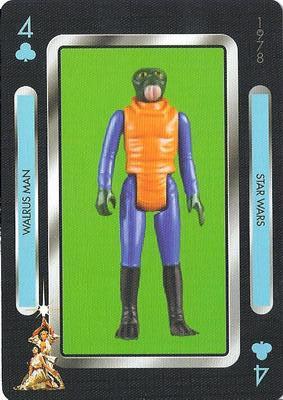 2019 NMR Distribution Star Wars Vintage Kenner Action Figures Playing Cards #4♣ Walrus Man Front