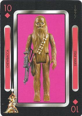 2019 NMR Distribution Star Wars Vintage Kenner Action Figures Playing Cards #10♦ Chewbacca Front