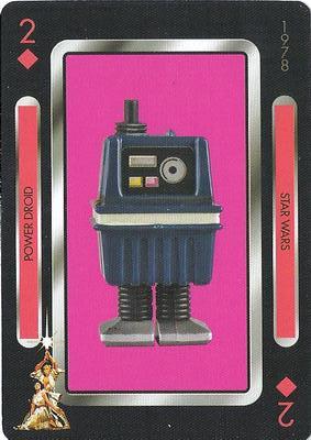 2019 NMR Distribution Star Wars Vintage Kenner Action Figures Playing Cards #2♦ Power Droid Front
