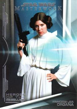2019 Topps Star Wars Masterwork - Heroes of the Rebellion #HR-3 Princess Leia Organa Front