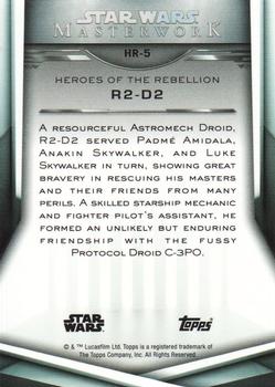 2019 Topps Star Wars Masterwork - Heroes of the Rebellion #HR-5 R2-D2 Back