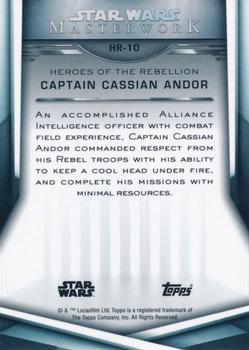 2019 Topps Star Wars Masterwork - Heroes of the Rebellion #HR-10 Captain Cassian Andor Back