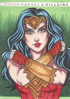 2019 Cryptozoic CZX Super Heroes & Super Villains - Sketch Artists #NNO Julia Pinto Front