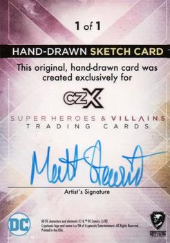 2019 Cryptozoic CZX Super Heroes & Super Villains - Sketch Artists #NNO Matthew Stewart Back