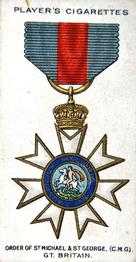 1927 Player's War Decorations & Medals #3 The Most Distinguished Order of St Michael and St George Front