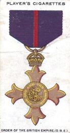 1927 Player's War Decorations & Medals #7 The Most Excellent Order of the British Empire (OBE) Front