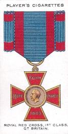 1927 Player's War Decorations & Medals #9 The Royal Red Cross, 1st Class Front