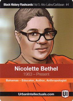 2019 UrbanIntellectuals.com Black History Flashcards Volume 5: Afro-Latino/Caribbean #4 Nicolette Bethel Front