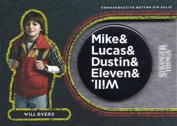 2019 Topps Stranger Things Welcome to the Upside Down - Commemorative Button Pin Relics #HP-WC Will Byers / The Hawkins Kids Front