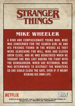2019 Topps Stranger Things Welcome to the Upside Down - Character Cards #4 Mike Wheeler Back