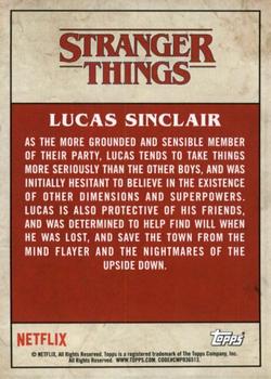 2019 Topps Stranger Things Welcome to the Upside Down - Character Cards #5 Lucas Sinclair Back