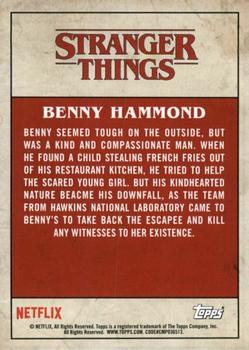 2019 Topps Stranger Things Welcome to the Upside Down - Character Cards #8 Benny Hammond Back