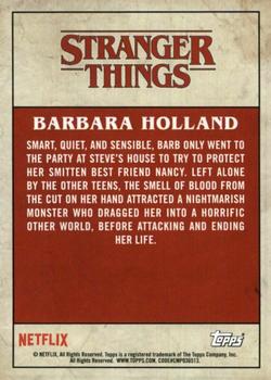 2019 Topps Stranger Things Welcome to the Upside Down - Character Cards #9 Barbara Holland Back